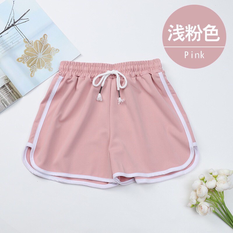 Quần đùi ngắn SanJoli, Quần sooc thun nữ mặc nhà, thể thao Hàn Quốc đẹp QD005 | BigBuy360 - bigbuy360.vn