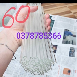 Ống hút thuỷ tinh combo 60 trắng