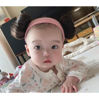 băng đô turban tóc giả cho bé