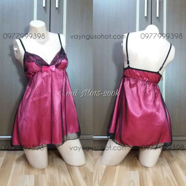 váy ngủ dáng baby doll 2 lớp
