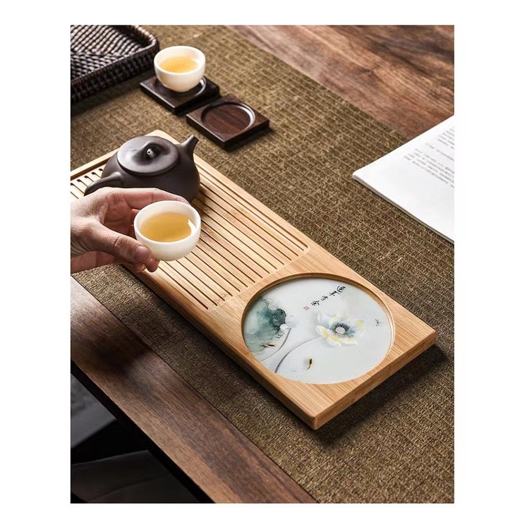 Khay Trà Tre Già Kiểu Dáng Nhật Bản Dùng Decor Bàn Trà Đạo