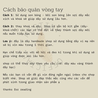 dây chuyền hạt trắng đen