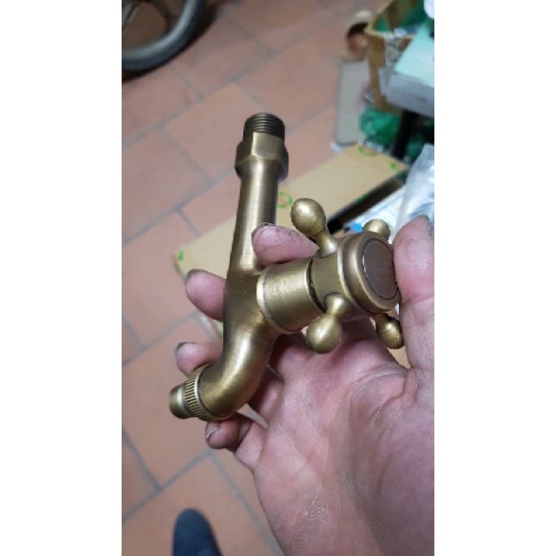 Vòi nước tay gạt đồng Dragon gold tặng băng tan