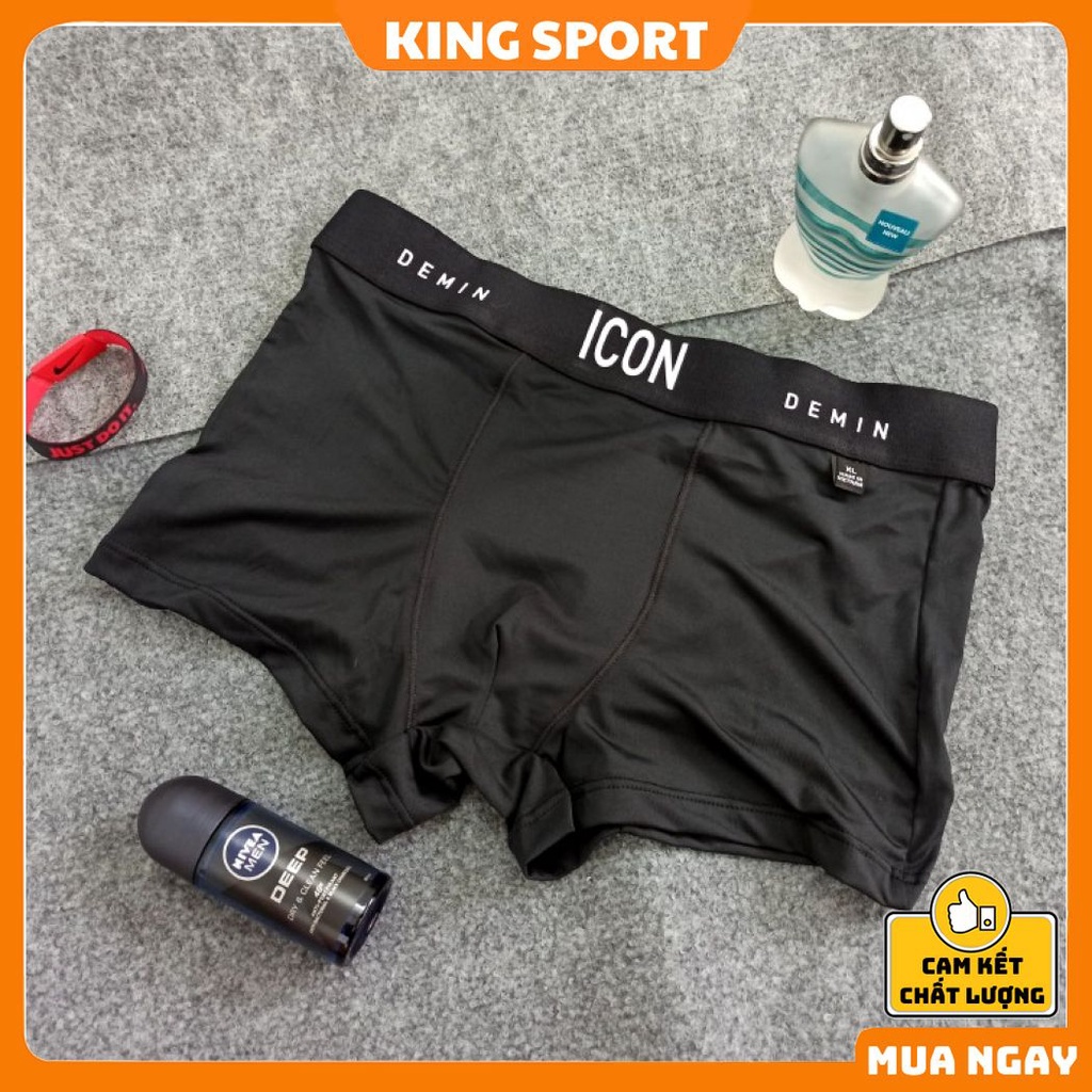 Quần lót nam cao cấp thun lạnh mềm mịn cotton thông hơi thoáng mát co dãn bốn chiều đẹp boxer form rộng ICON KING SPORT