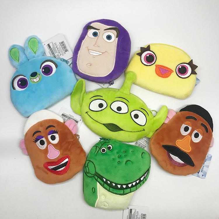 CâU ChuyệN đồ ChơI 4 Buzz Lightyear Three Eyes Cartoon Plush Coin Purse Coin MặT DâY ChuyềN