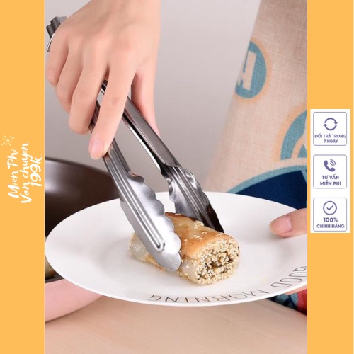 Kẹp inox gắp thức ăn, đồ nóng, đá 88104