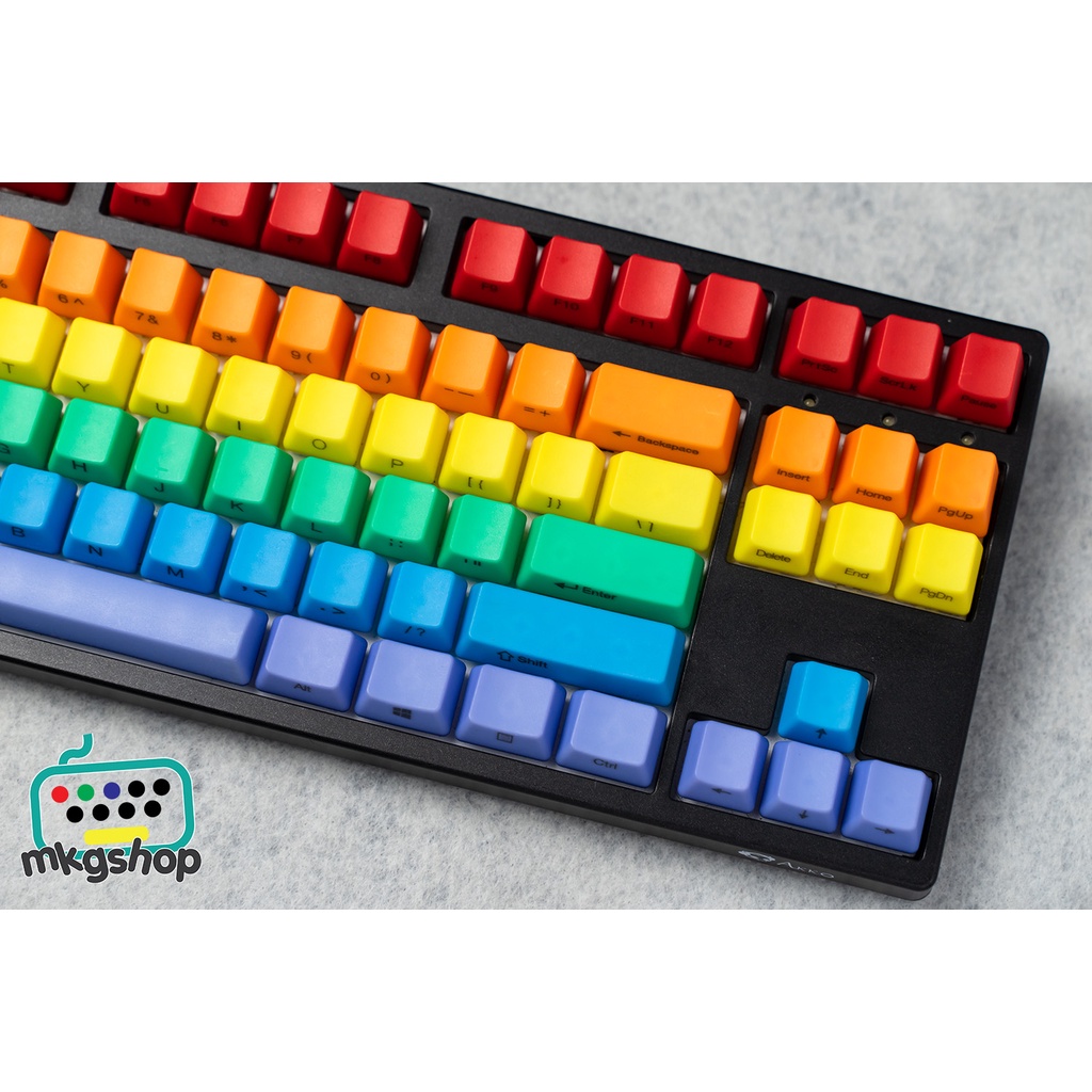 Keycap Rainbow nhựa PBT profile OEM in laser cạnh nút ninja