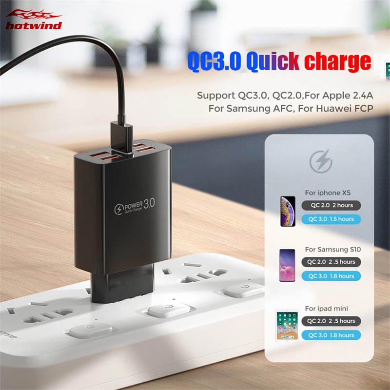 Củ sạc nhanh HW 5A 48W 5 cổng USB QC3.0 cho điện thoại