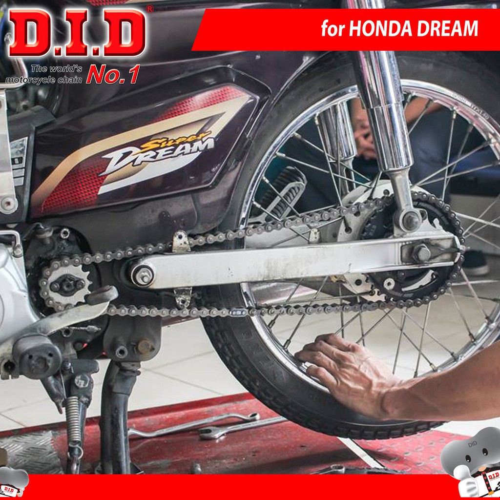 Nhông sên dĩa xe DID Honda Dream – Sên đen 10ly DID HDS