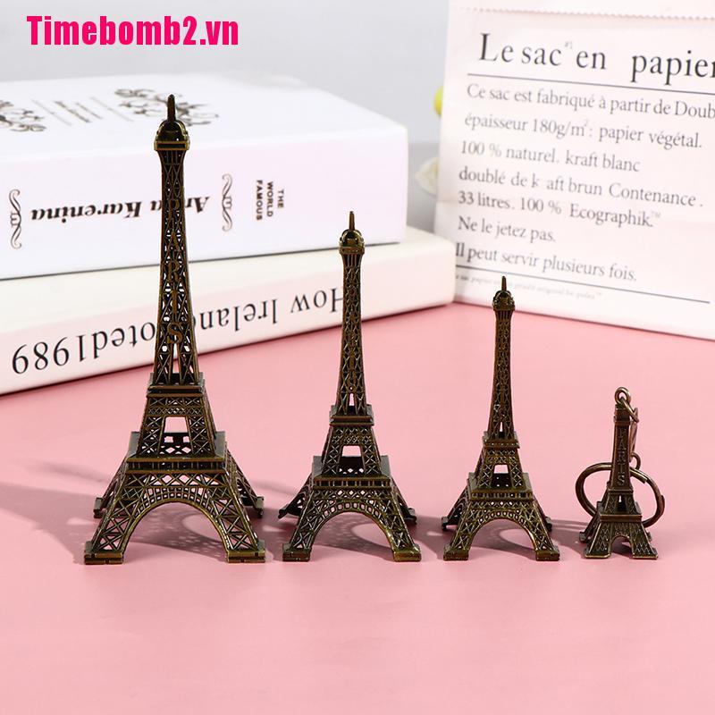 Mô Hình Tháp Eiffel Bằng Kim Loại Màu Đồng Phong Cách Retro Để Bàn Trang Trí Nhà Cửa