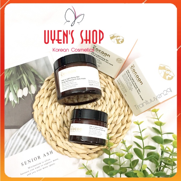 (CHÍNH HÃNG) Mặt Nạ Cocoon Nghệ Hưng Yên Cocoon Turmeric Face Mask 30ml/100ml
