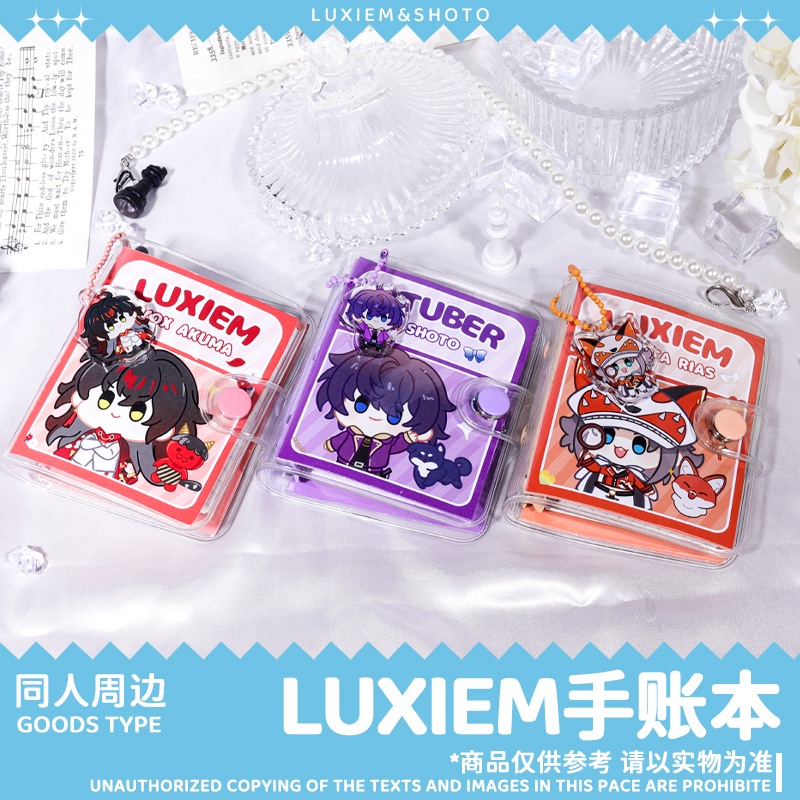 Ag Luxiem Appointment Book NIJISANJI Mặt Dây Chuyền Hình Cuốn Sách Anime Mini Vox Mysta Ike Luca Shu Quà Tặng Kế toán