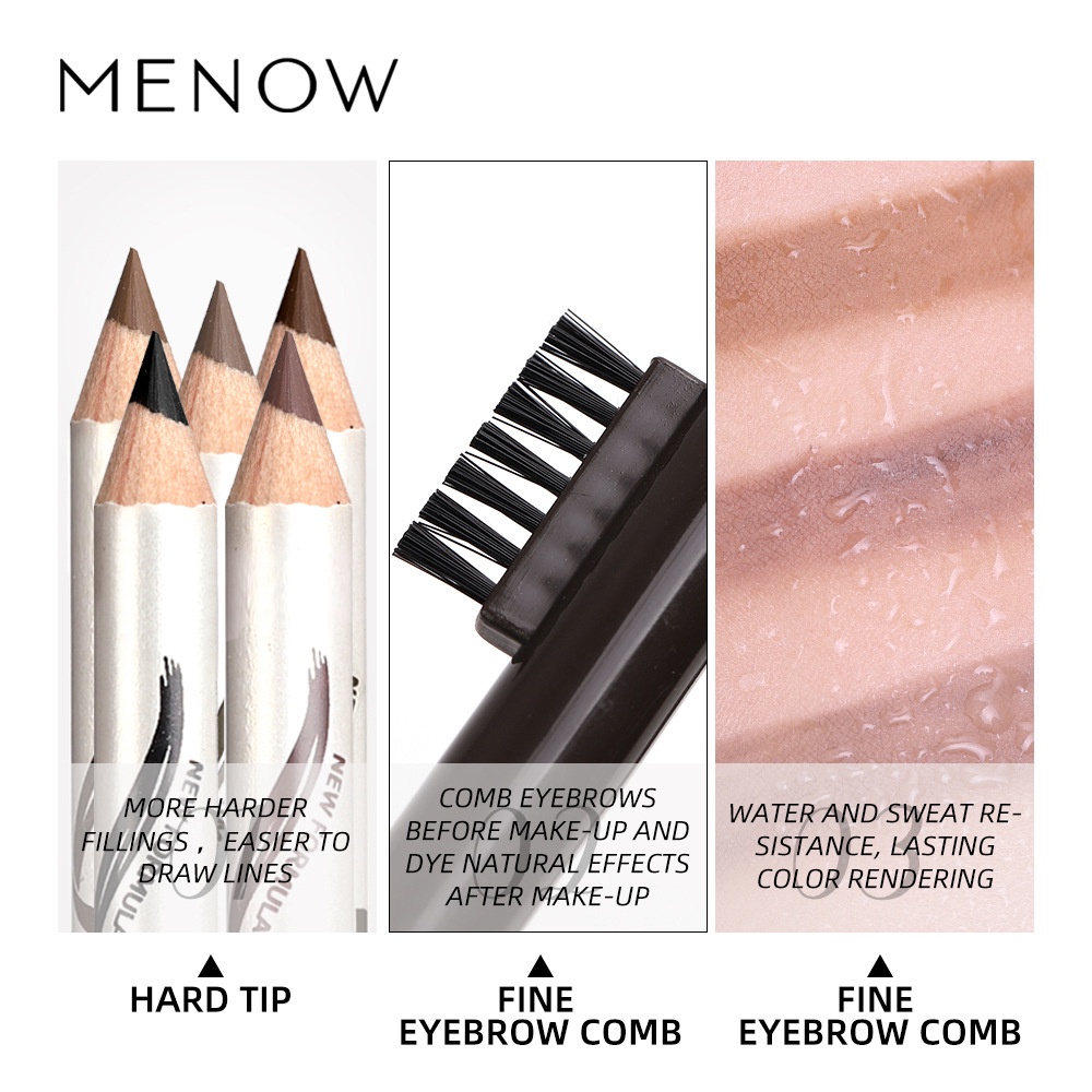 Bút Chì Kẻ Lông Mày Menow 5 Màu Chống Nước Lâu Trôi