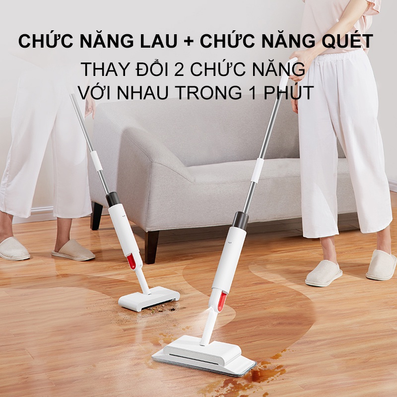 Cây lau nhà kiêm quét bụi Deerma Sweep Mop DEM-TB900