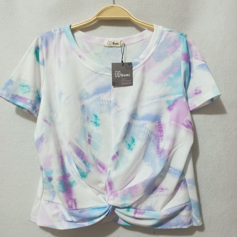 BIGSIZE áo Croptop thun xoắn eo siêu đẹp ( Hàng thiết kế)