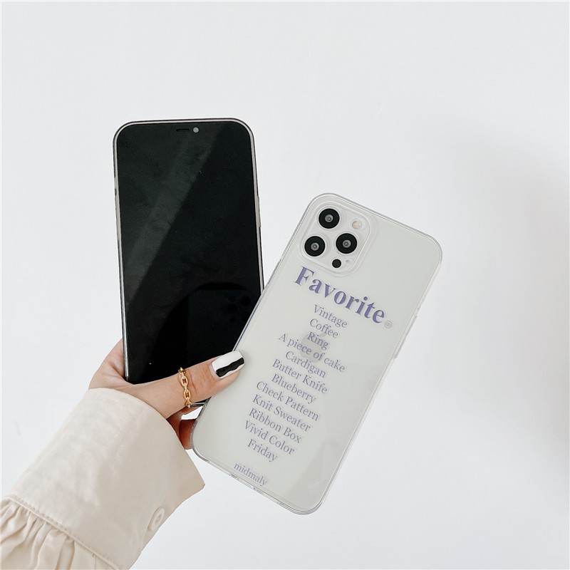 iPhone 11 Pro Max / iPhone12 / iPhone X / iPhone 7 Plus / iPhone 8 / iPhone 6 / iPhone 11 INS groove of the wind letter INS Anti-drop TPU phone case