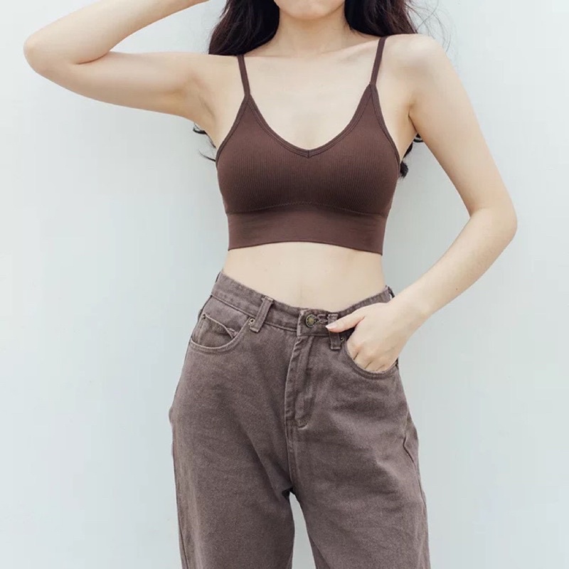 Áo Bra Len Tăm Hở Lưng Chữ U freesize 35-60kg