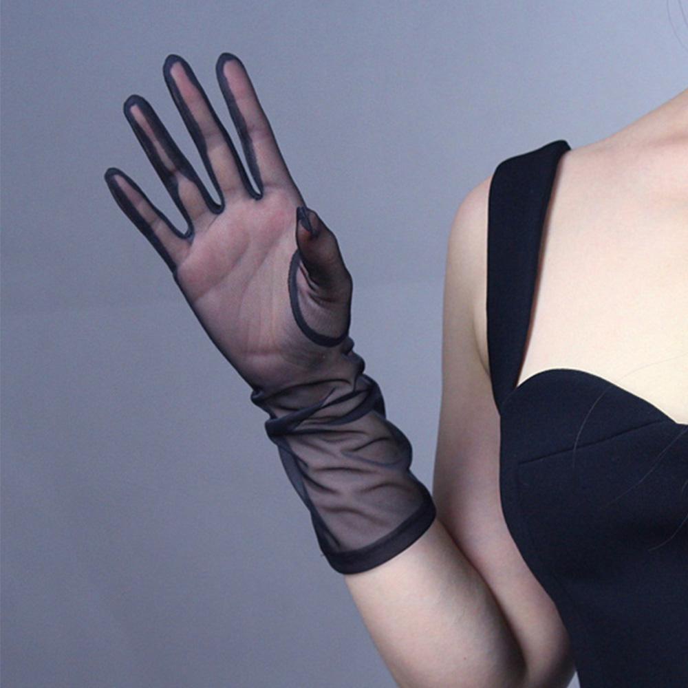 EXPEN Găng Tay Chống Nắng 38cm Bằng Lụa Trong Suốt Siêu Mỏng Tiện Dụng Cho Nữ