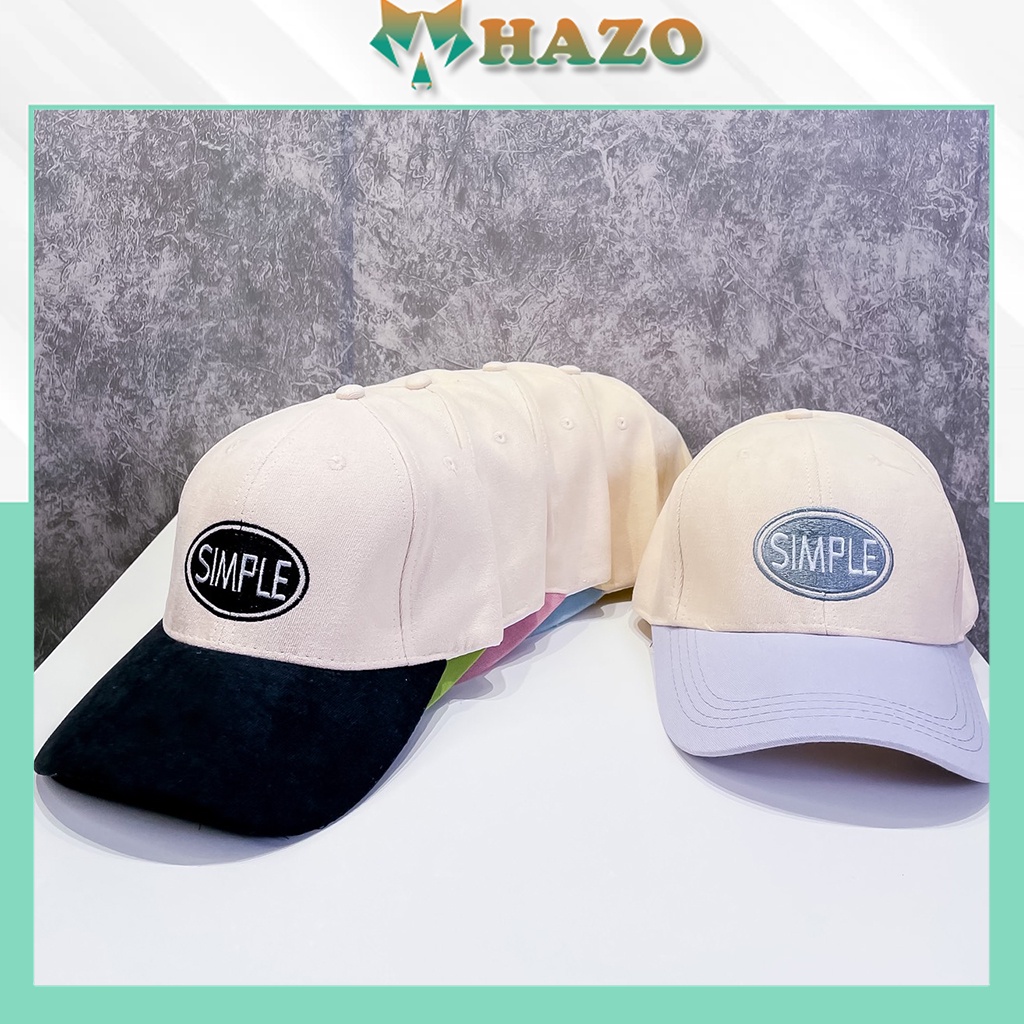 Mũ Lưỡi Trai Nón Kết Nhung Cao Cấp Thêu Chữ Simple And Duck 401 Phong Cách Ulzzang Form Unisex Nam Nữ - Hazo