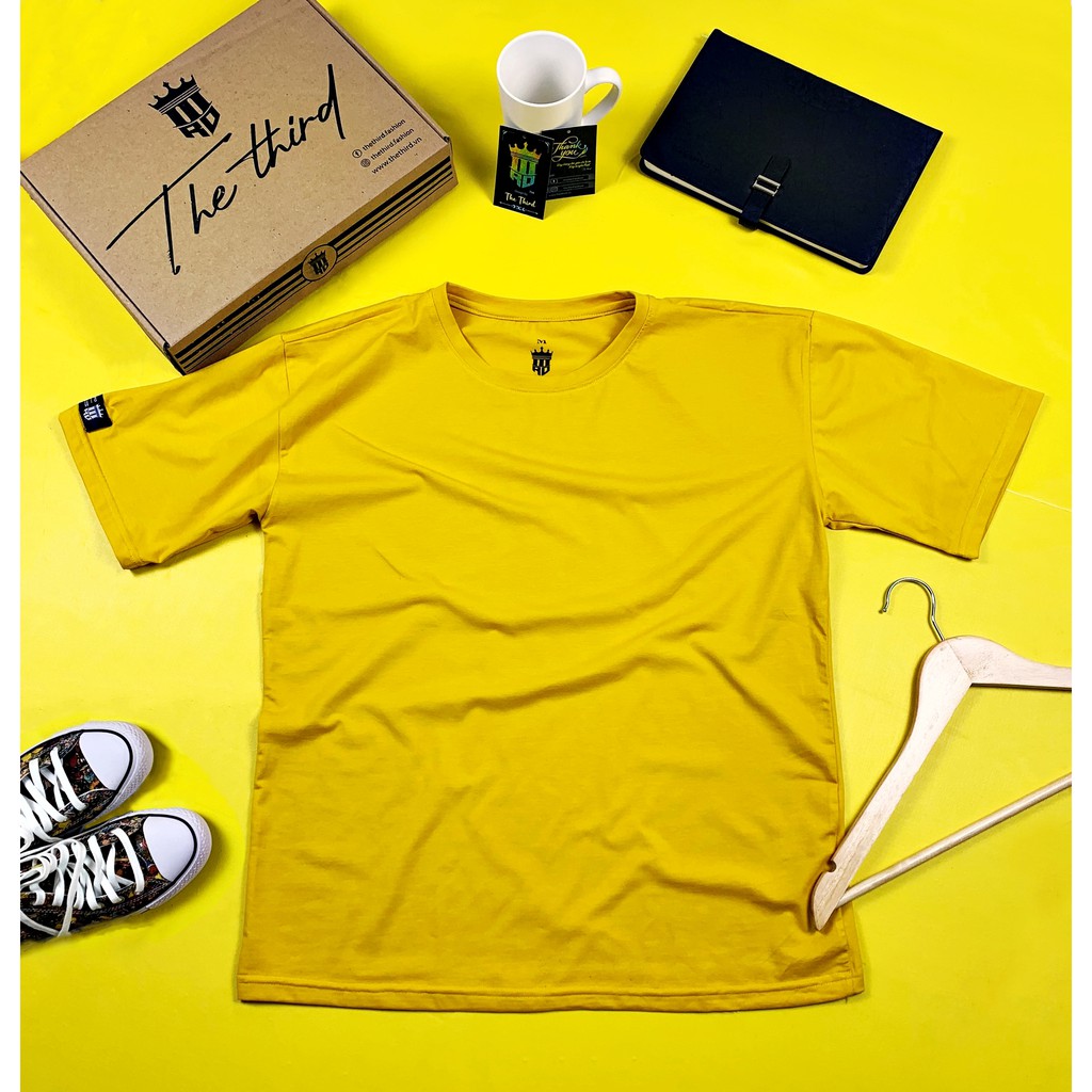 Áo thun nam nữ cổ tròn The Third phông trơn vải cotton co giãn form regular fit T01 | BigBuy360 - bigbuy360.vn