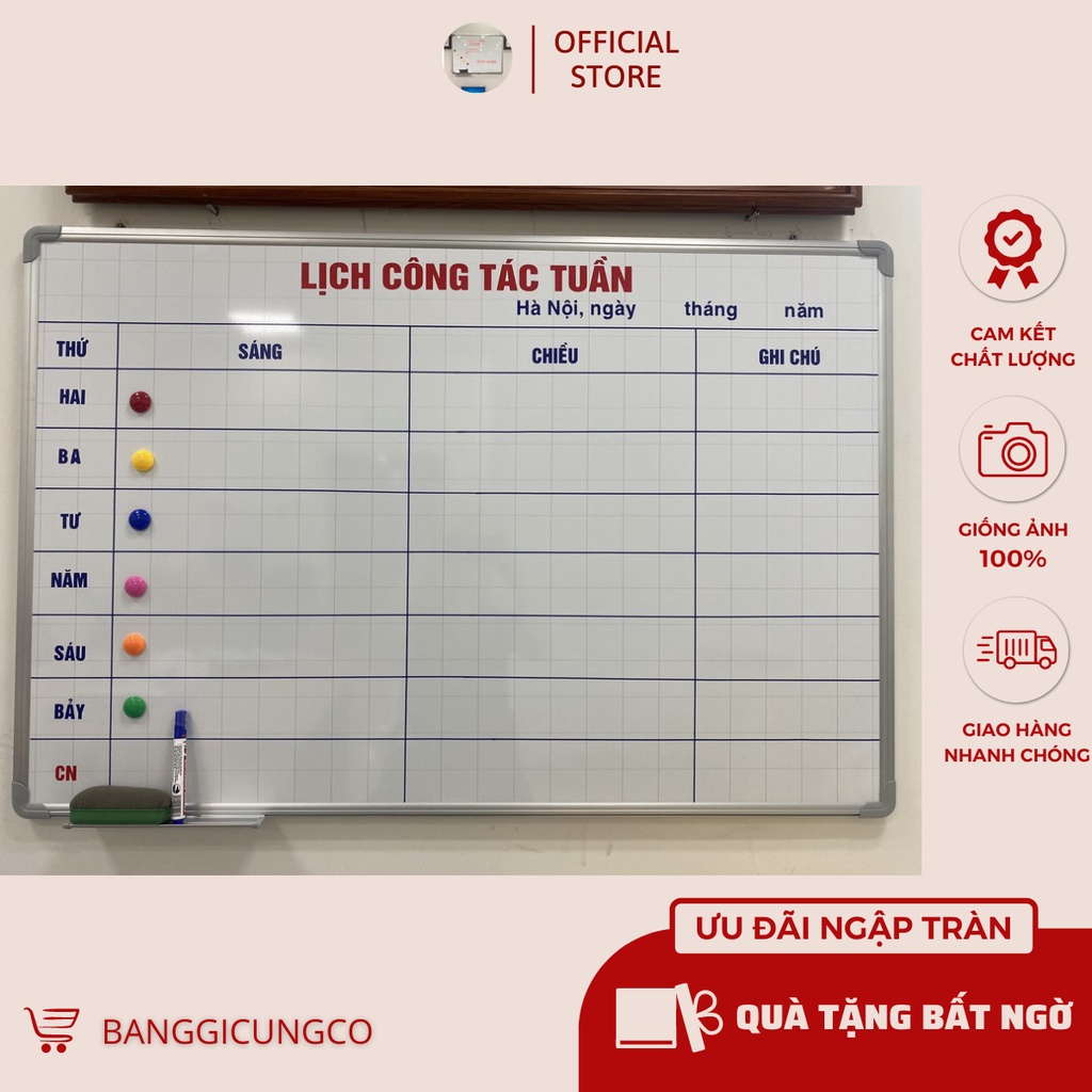 Bảng Lịch Công Tác, KT:60x80cm