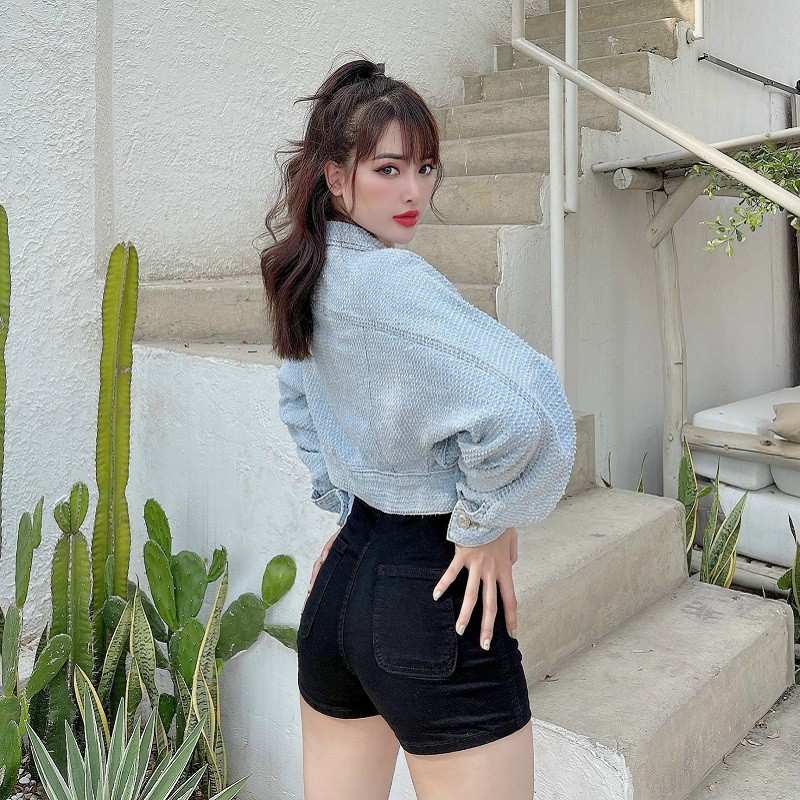 Áo khoác jeans xanh nữ KAYLIN N1498