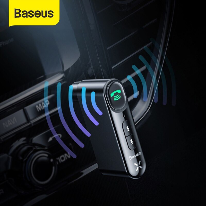 Bộ Bluetooth Receiver dùng cho xe hơi Baseus Qiyin AUX ( Car AUX 3.5mm Bluetooth Receiver/ Adapter)
