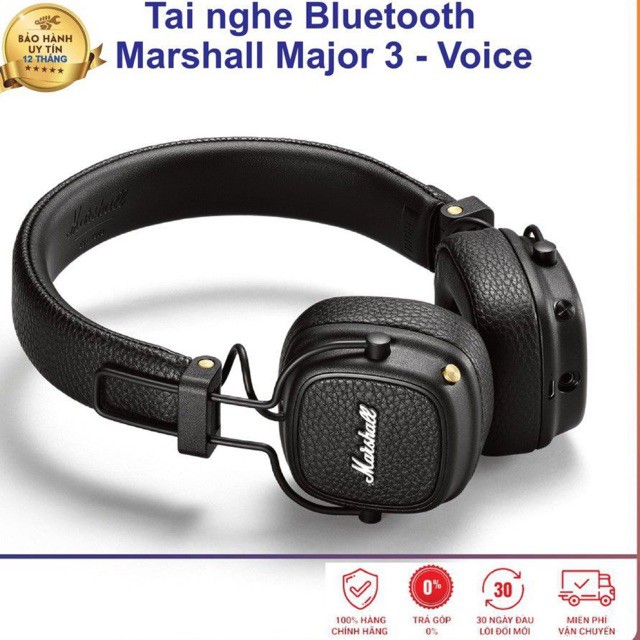 [Mã SKAMPUSHA8 giảm 8% đơn 300K] Tai nghe Marshall Major 3 - Bluetooth - Google Voice - Chính Hãng Nhập Khẩu