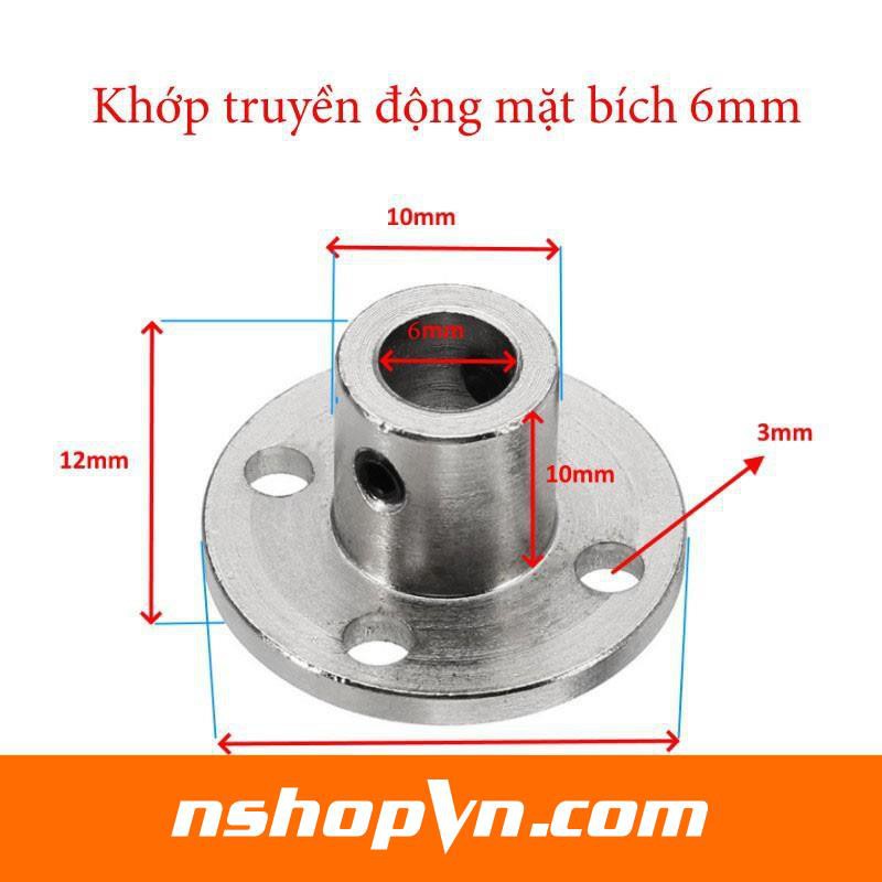 Khớp truyền động mặt bích 3mm / 4mm / 5mm / 6mm / 8mm / 10mm / 12mm