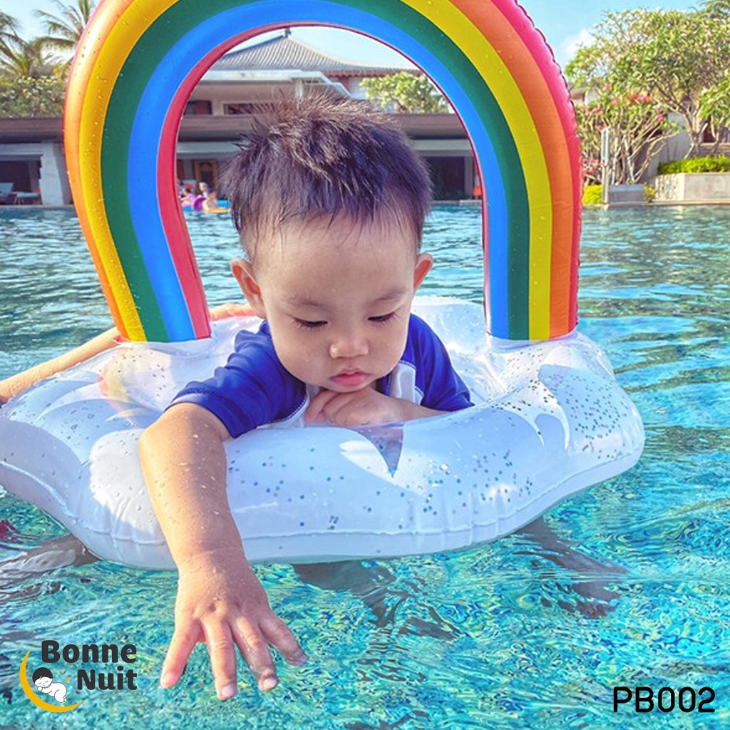 Phao bơi hình cầu vồng cực xinh cho bé đi biển