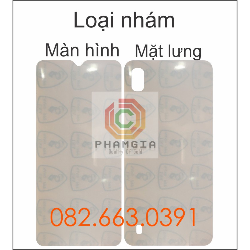 Dán PPF bóng, nhám cho Samsung A10/ A10S/ A01 màn hình, mặt lưng, full lưng viền siêu bảo vệ