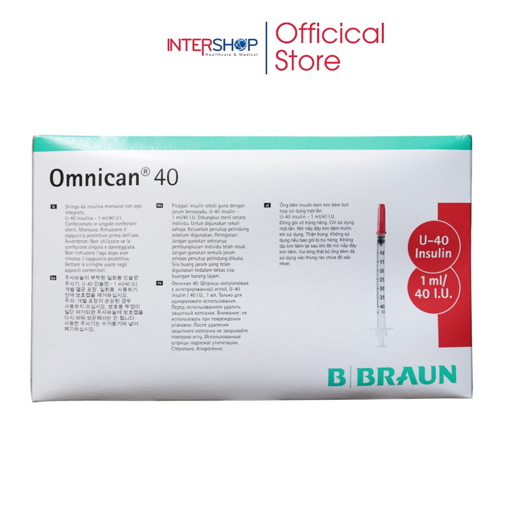 Kim Tiêm Tiểu Đường Omnican 100/50/40 B.Braun Chính Hãng (Hộp 100 Kim)