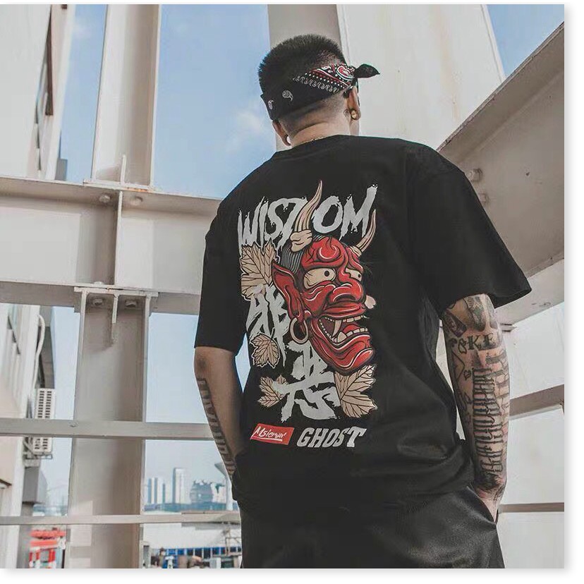 Áo thun unisex nam nữ from rộng wissdom mặt quỷ cực chất | BigBuy360 - bigbuy360.vn