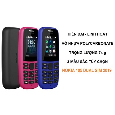 ĐIỆN THOẠI NOKIA 105 DUAL SIM 2 SIM MỚI NGUYÊN TEM CHÍNH HÃNG BẢO HÀNH 12 THÁNG | BigBuy360 - bigbuy360.vn