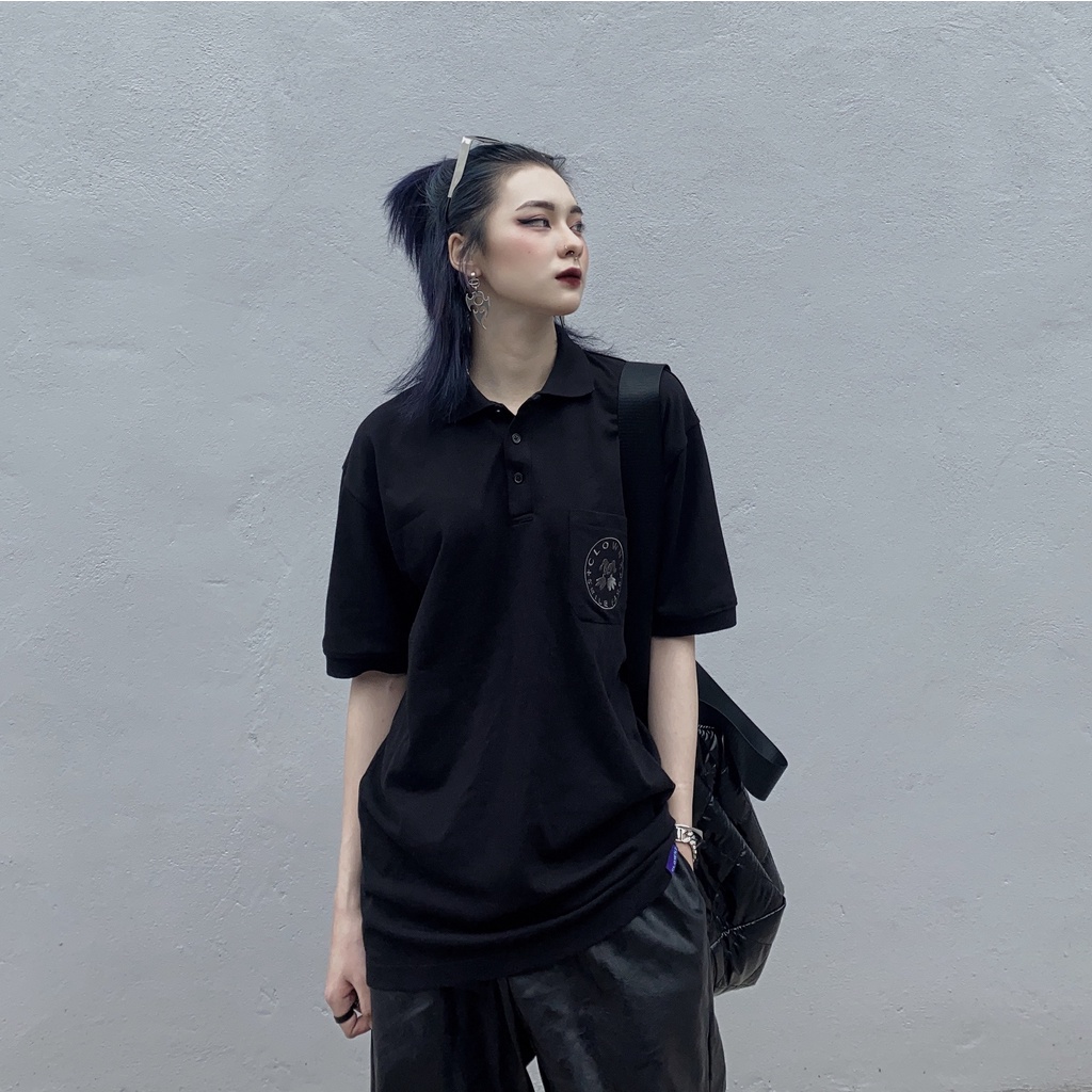 Áo thun polo nam nữ tay lỡ local brand Clownz Graffiti unisex form rộng, cổ bẻ