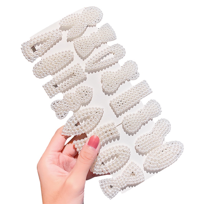 Kẹp Tóc Đính Ngọc Trai Đơn Giản Thanh Lịch Phong Cách Hàn Quốc Cho Nữ