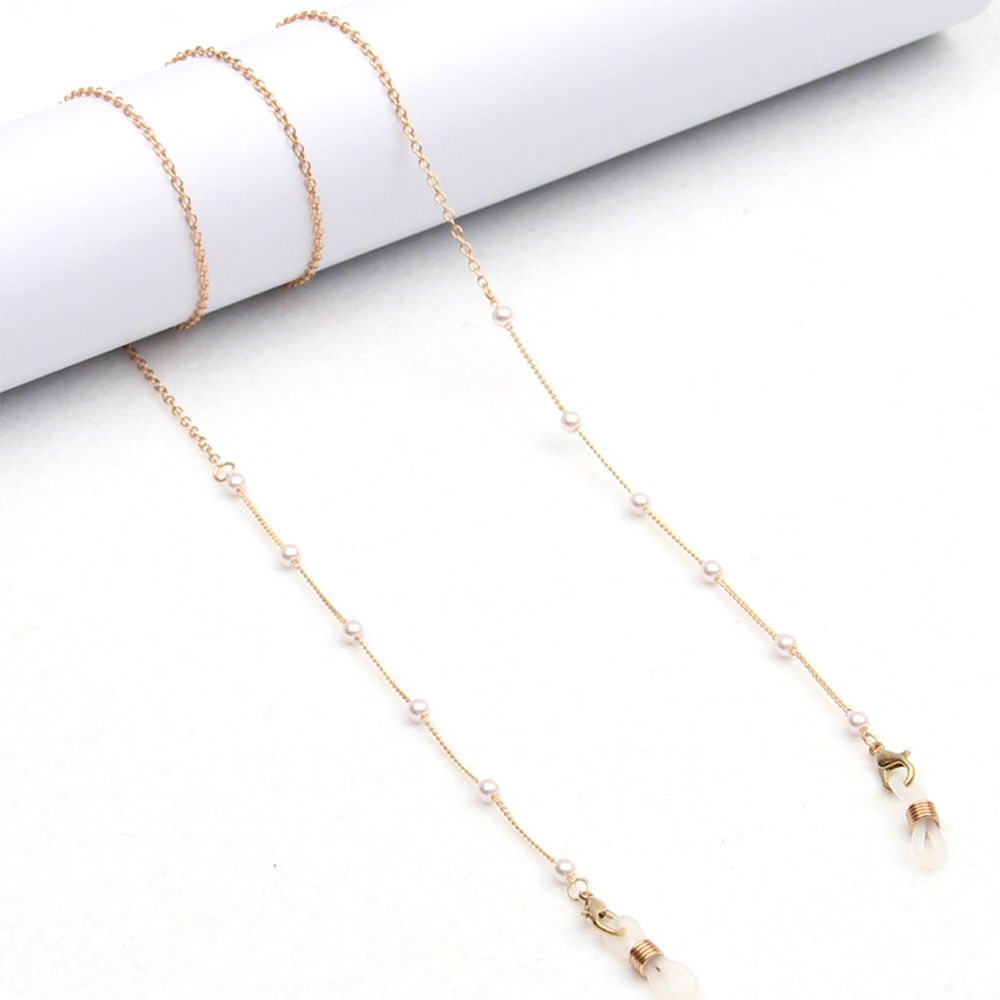 Dây đeo mắt kính đính ngọc trai giả thời trang