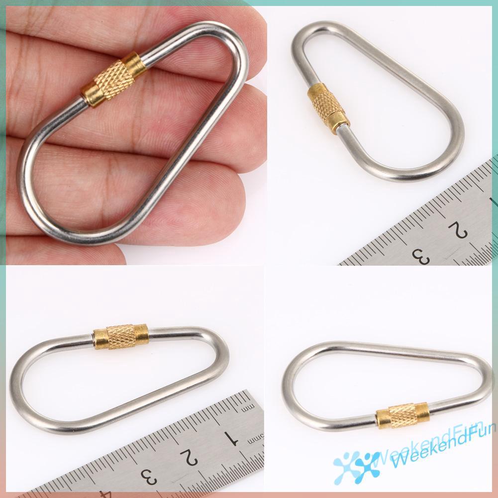 Móc khóa Carabiner bằng hợp kim titan hình chữ D