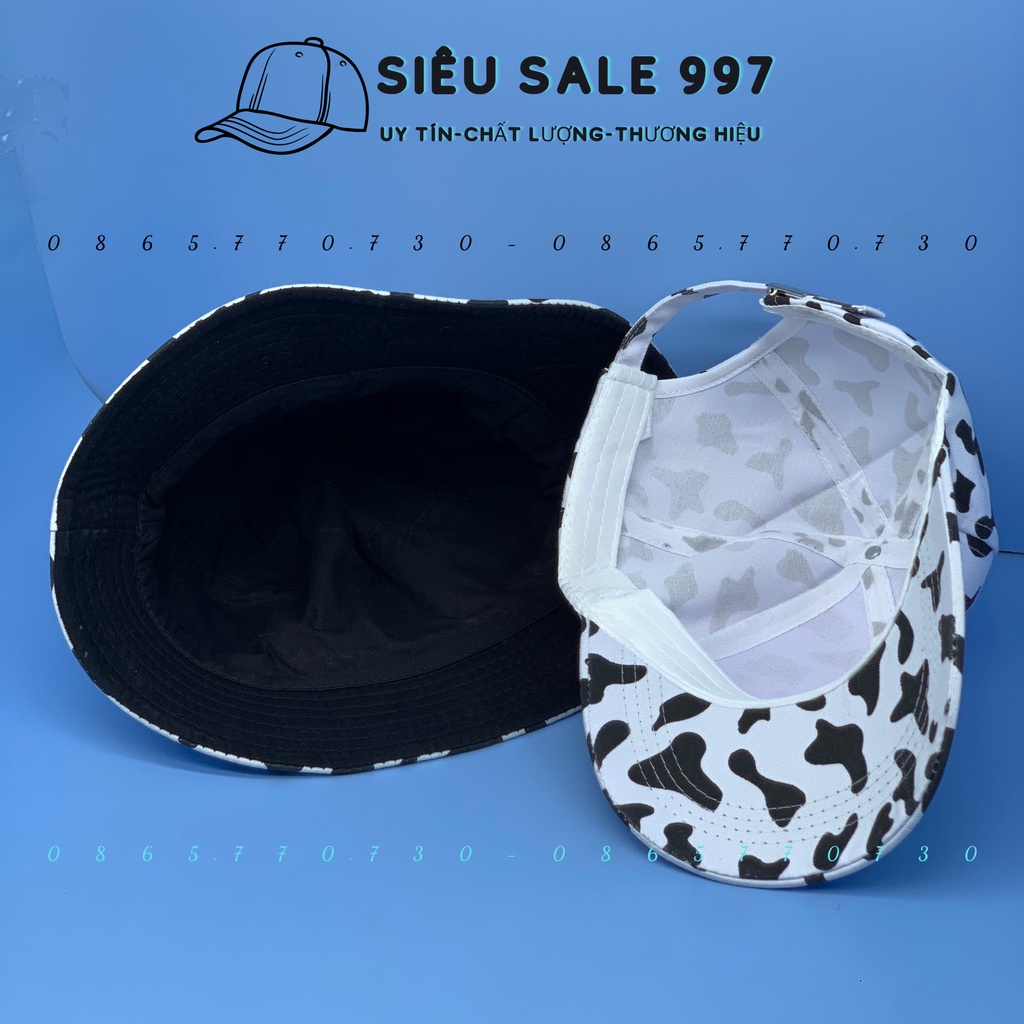 COMBO 2 CÁI MŨ BUCKET, NÓN KẾT BÒ SỮA THỜI TRANG CUTE NAM NỮ UNISEX