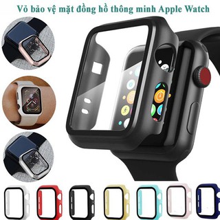 Ốp Đồng Hồ Apple Watch kèm kính cường lực 2 in 1 bảo vệ mặt đồng hồ Apple watch size 42mm/38mm