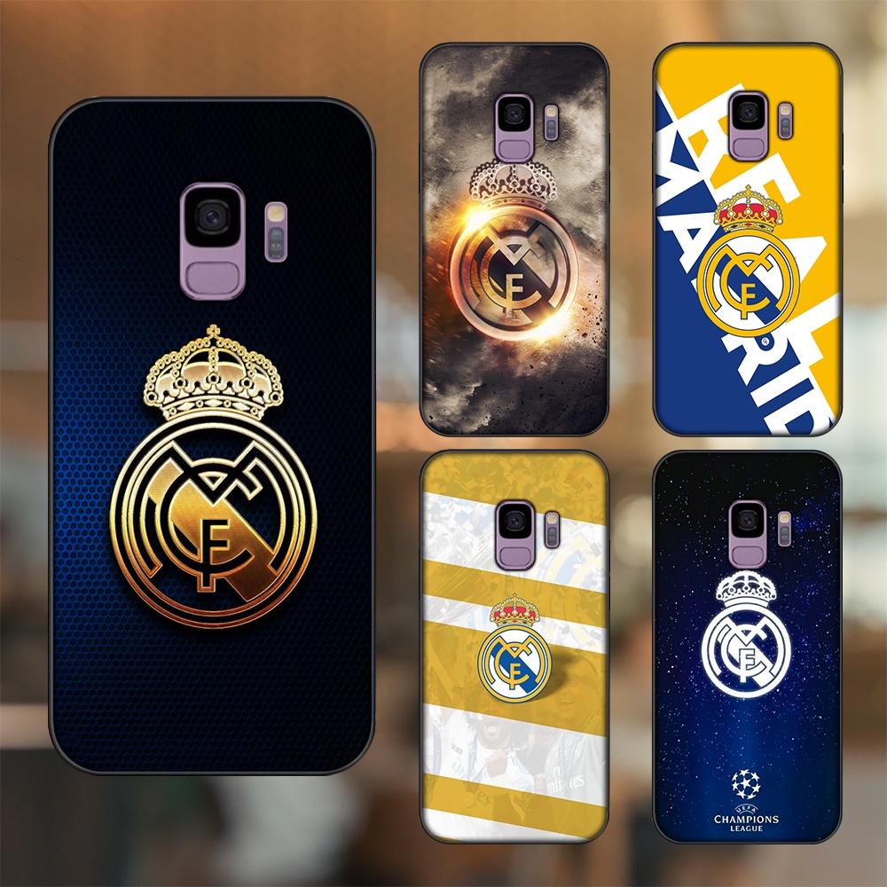 Ốp lưng Samsung S9 viền đen in hình Real Madrid