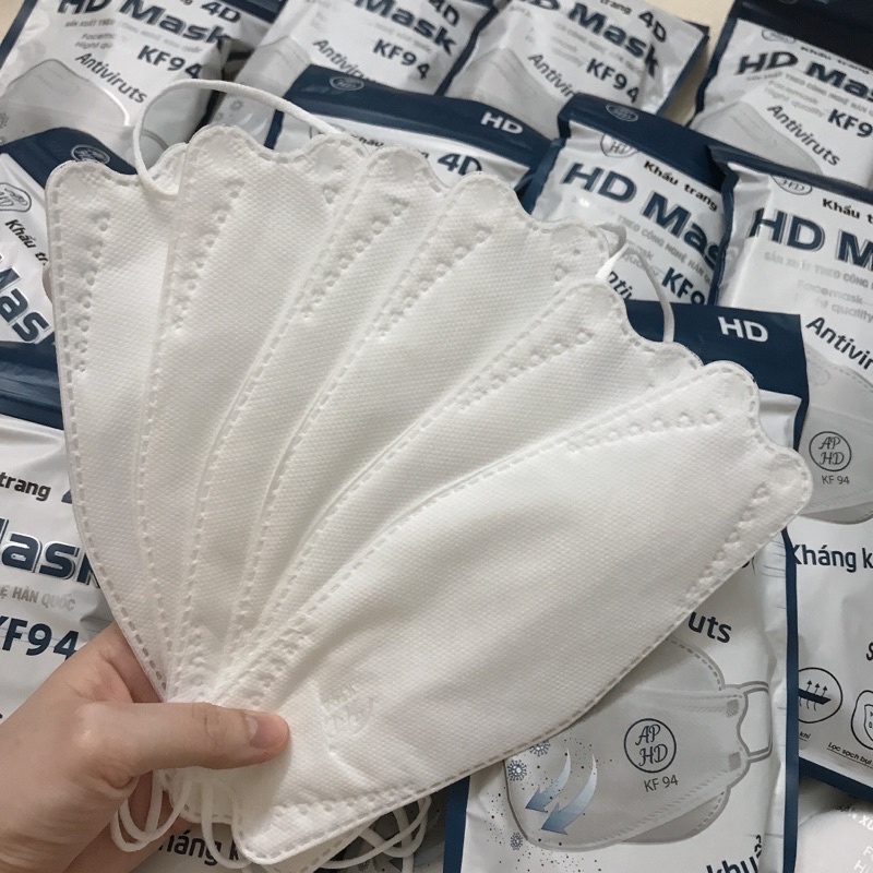 Khẩu trang 4D KF94 Hàn Quốc kháng khuẩn cao cấp chống bụi mịn