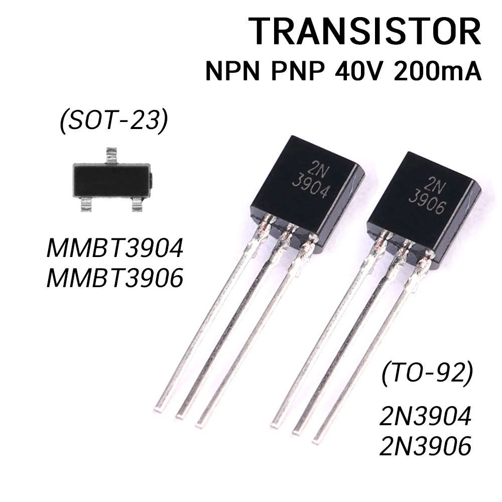Shop 2N3904 2N3906 TO-92 MMBT3904 MMBT3906 SOT-23 SMD NPN PNP Transistor TR Giao Hàng Hàng Mỗi Ngày