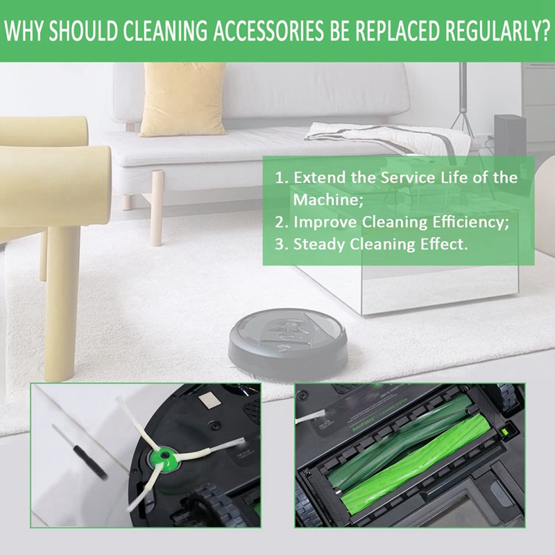 Bộ Phụ Kiện Thay Thế Cho Robot Hút Bụi Roomba I7 I7 + I3 I3 + I4 I4 + I6 I6 + I8 I8 + J7 J7 + / Plus E5 E6 E7