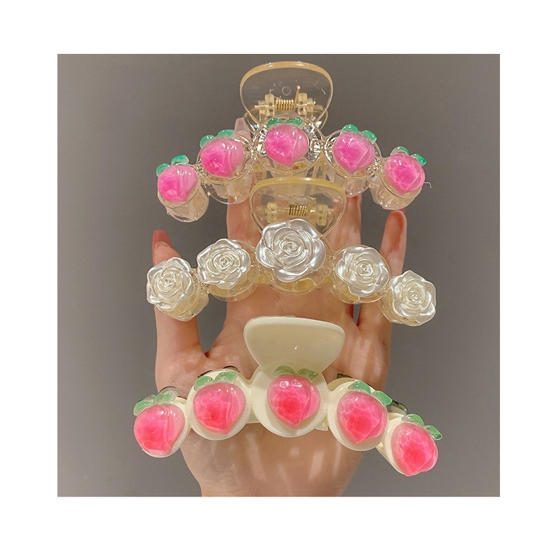 Kẹp Tóc Hình Cá Mập Đính Ngọc Trai Giả Màu Sắc