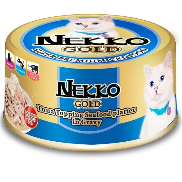Pate cho mèo Nekko Gold, Pate cho mèo Nekko Thái Lan lon 85gr