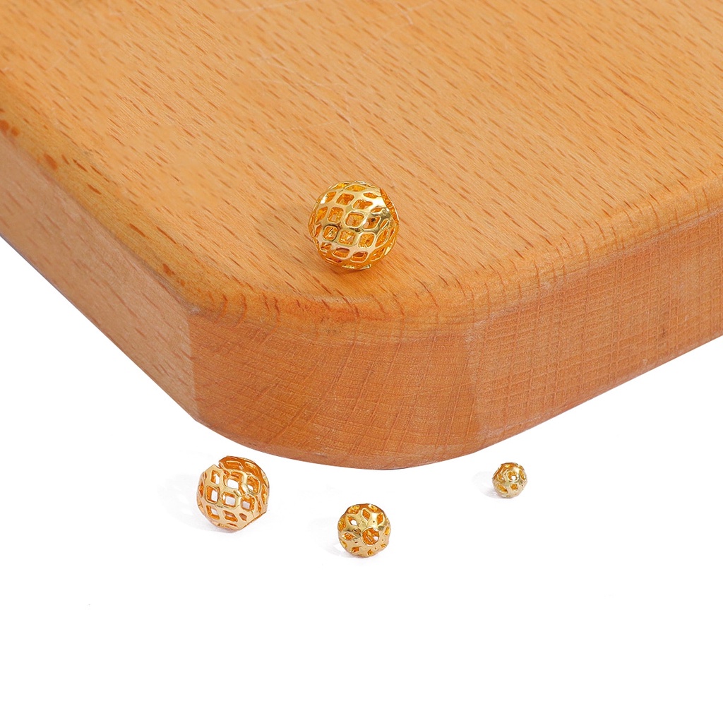Hạt Đồng Vàng 18K Beadia Hình Tròn Dùng Làm Trang Sức Thủ Công 027
