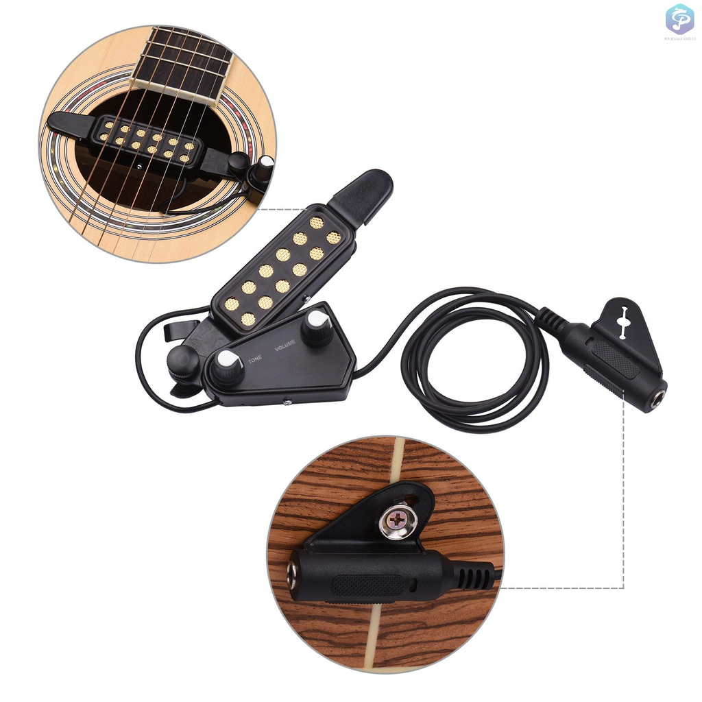 Hệ Thống Pickup Từ Tính Lỗ Âm Thanh Đàn Guitar Acoustic 6.35mm