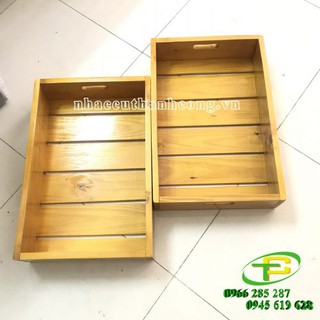 Kệ trưng bày trái cây gỗ thông tự nhiên