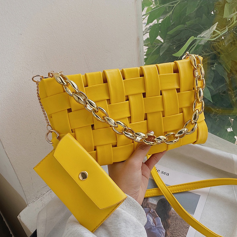 Túi Đeo Chéo Bện Dây One Piece Họa Tiết Kẻ Sọc Cho Nữ